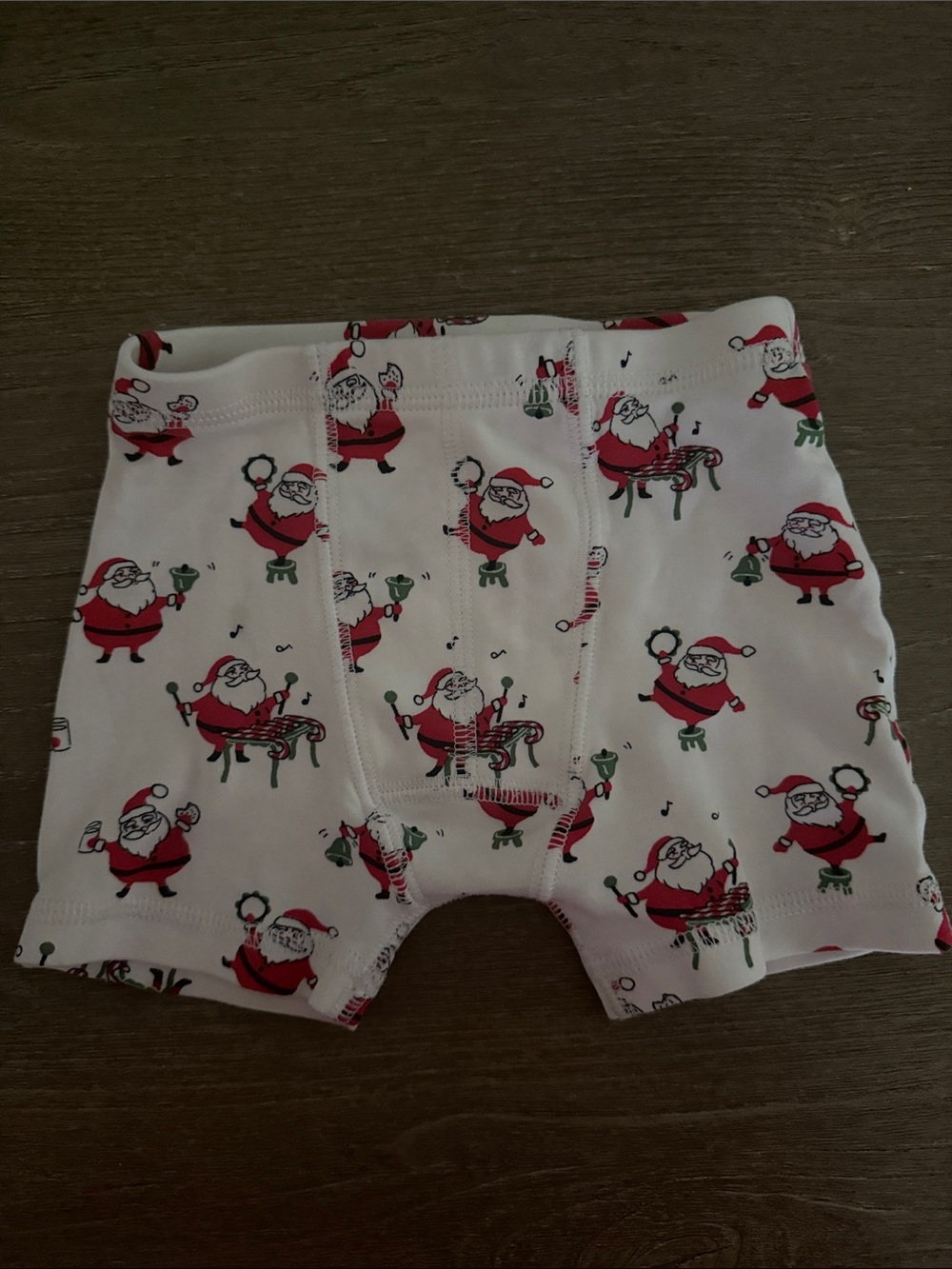 The Beaufort Bonnet Company Kids Santa Print Boxer Briefs - White & Red & Green